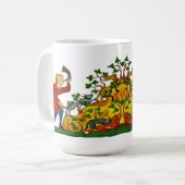 Een jachtwedstrijd die we gaan doen koffiemok (Voorkant links)