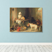 Een Jack in Kantoor, c.1833 Canvas Afdruk (Insitu (Houten vloer))