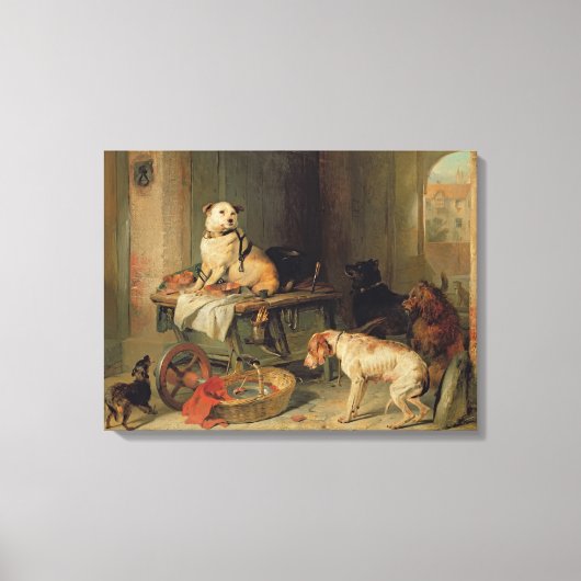 Een Jack in Kantoor, c.1833 Canvas Afdruk (Voorkant)