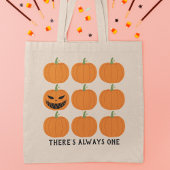 Een Jack-O'-Lantern met pompoenen Tote Bag