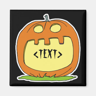 Een Jack-O-Lantern personaliseren,<TEXT> Magneet