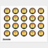 Een Jack-O-Lantern personaliseren,<TEXT> Ronde Sticker (Vel)
