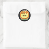 Een Jack-O-Lantern personaliseren,<TEXT> Ronde Sticker (Tas)