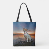 Een Jack Russell-meetband | Brighton Beach Tote Bag (Achterkant)
