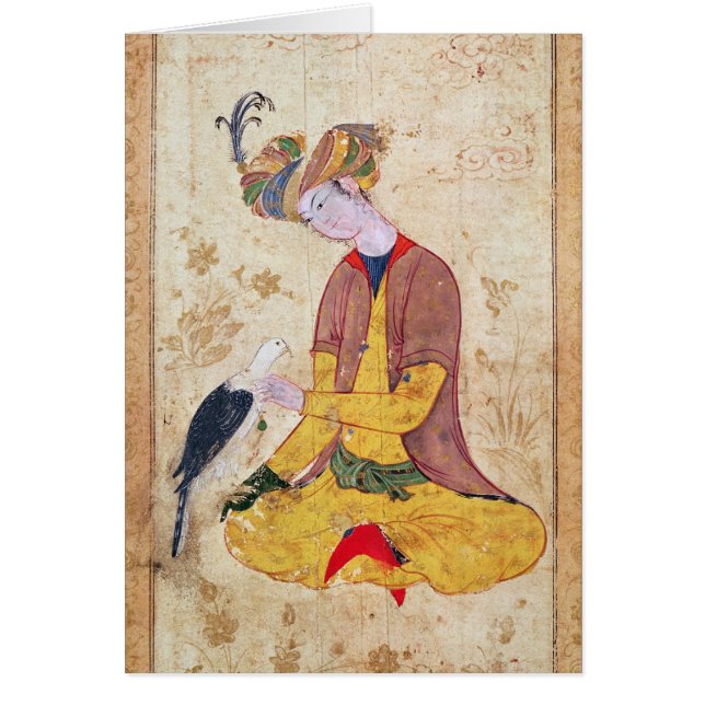 Een jager die zijn valk slaat (Voorkant)