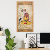 Een jager die zijn valk slaat poster (Thuiskantoor)