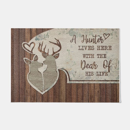 Een jager en de beste van zijn leven, nieuw huis deurmat (Voorkant)
