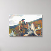 Een jager en honden Winslow Homer circa 1891 Canvas Afdruk (Voorkant)