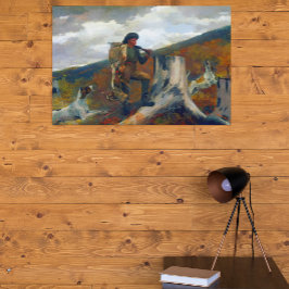 Een jager en honden Winslow Homer circa 1891 Canvas Afdruk