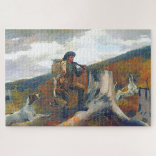 Een jager en honden Winslow Homer circa 1891 Legpuzzel