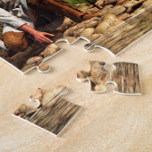 Een jager en zijn paard legpuzzel (Zijkant)