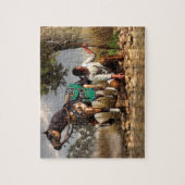 Een jager en zijn paard legpuzzel (Verticaal)