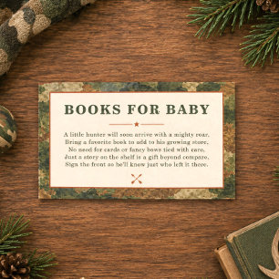 Een Jager Komt Aan Camo Boeken Voor Baby Informatiekaartje