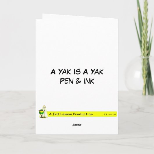 Een jak is een Jak - Kaart (Achterkant)