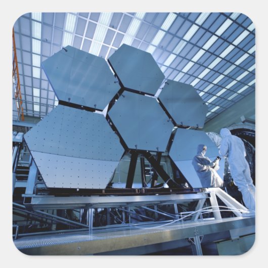 Een James Webb Space Telescope array Vierkante Sticker (Voorkant)