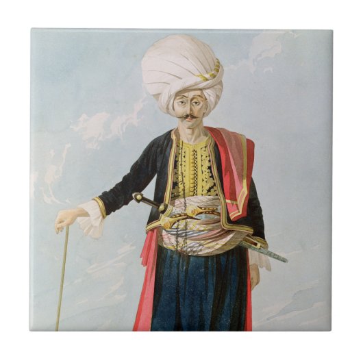 Een Janissary, ongeveer 1823 Tegeltje (Voorkant)