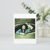 Een  Japans Geisha die door een blinde Briefkaart (Staand voorkant)