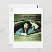 Een  Japans Geisha die door een blinde Briefkaart (Voorkant / Achterkant)