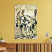 Een Japans orkest, Tosa School Canvas Afdruk (Insitu (Woonkamer))