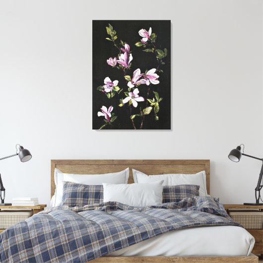 Een Japanse Magnolia Canvas Afdruk (Insitu (Slaapkamer))