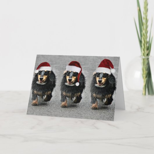 Een jaspis SausageChristmas Feestdagen Kaart (Voorkant)