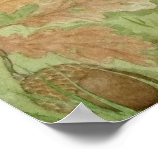 Een Jay in de herfst Poster (Hoek)