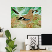 Een Jay in de herfst Poster (Thuiskantoor)