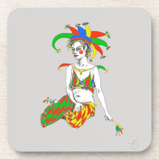 Een jester bier onderzetter (Voorkant)