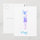 Een jester briefkaart (Voorkant / Achterkant)