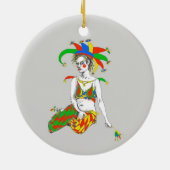 Een jester keramisch ornament (Achterkant)