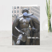 Een jeugdbeeld met een gezichtsmasker - NYC-kaart Kaart (Voorkant)