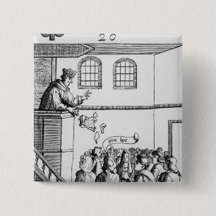 Een jezuïet die tegen onze bijbel predikt vierkante button 5,1 cm