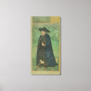 Een jezuïetenpriester, gegrift in het Perzisch: " Canvas Afdruk