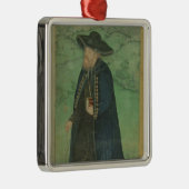 Een jezuïetenpriester, gegrift in het Perzisch: "J Metalen Ornament (Rechts)