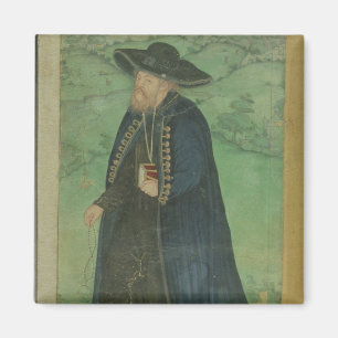 Een jezuïetenpriester, gegrift in het Perzisch: " Magneet