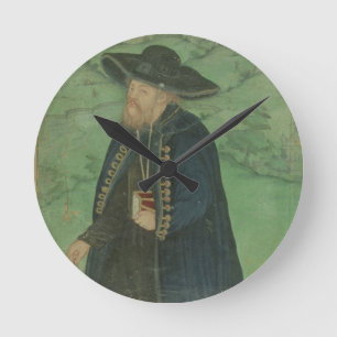 Een jezuïetenpriester, gegrift in het Perzisch: " Ronde Klok