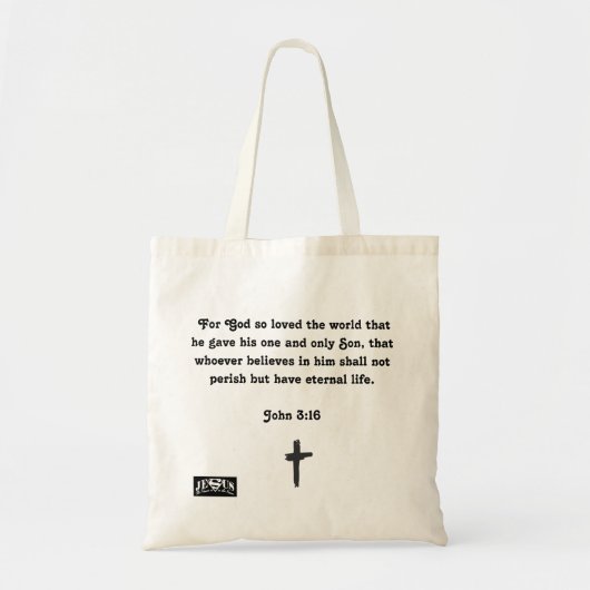 een Jezus canvas tas (Voorkant)