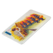 Een Jolly Halloween Black Cats met pompoenen  Magneet (Linkerzijde)