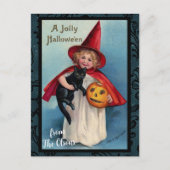 Een Jolly Halloween Custom Vintage Briefkaart (Voorkant)
