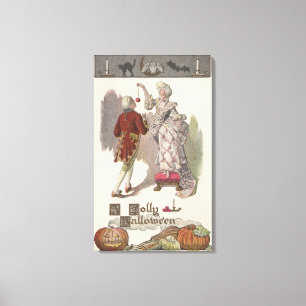 Een Jolly HalloweenRestoration Dpress Couple Canvas Afdruk