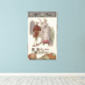 Een Jolly HalloweenRestoration Dpress Couple Canvas Afdruk (Insitu (Houten vloer))