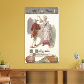 Een Jolly HalloweenRestoration Dpress Couple Canvas Afdruk (Insitu (Woonkamer))