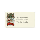 Een Jolly Kerstmis  adreslabel Etiket (Voorkant)