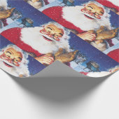een jolly santa cadeaupapier (Hoek)
