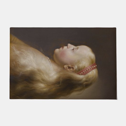 Een jong blademeisje (door Jan Lievens) Deurmat (Voorkant)