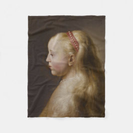 Een jong blademeisje (door Jan Lievens) Fleece Deken