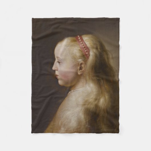 Een jong blademeisje (door Jan Lievens) Fleece Deken (Voorkant)