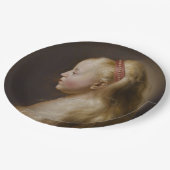 Een jong blademeisje (door Jan Lievens) Papieren Bordje (Gekanteld)