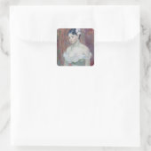 Een jong meisje, 1893 vierkante sticker (Tas)