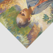 Een jong meisje bij een rivier door Arthur Bridgma Tissuepapier (Detail)